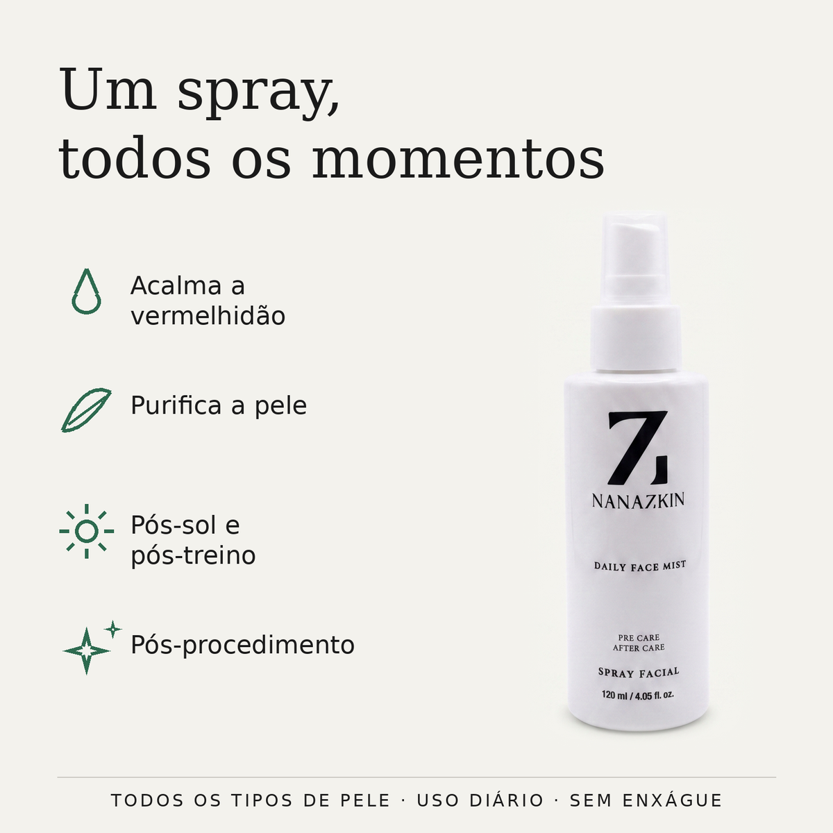 Daily Face Mist - Spray de Ácido Hipocloroso 120ml