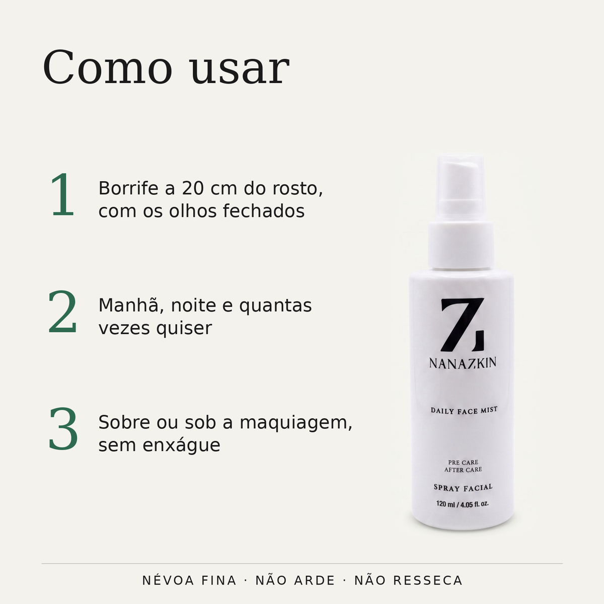 Daily Face Mist - Spray de Ácido Hipocloroso 120ml
